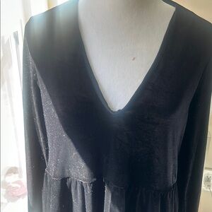 Elegant Black V-Neck Dress